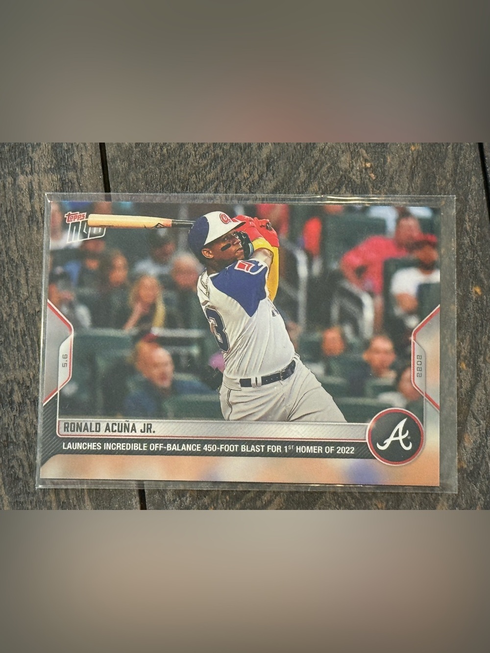 2022 Topps Now #134 Ronald Acuna Jr. baseball Card braves